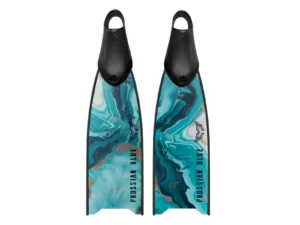 Prussian Blue Fiberglass Travelling 60 Short Fin - Teal Crest