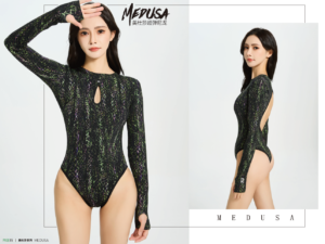 BESTDIVE 2mm Stretchy Nylon Open Back with T-back Bodysuit - Medusa